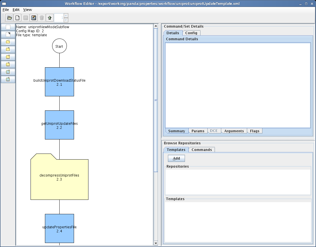 Template Editor Single Level View